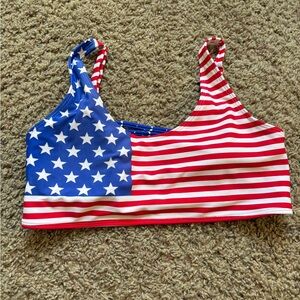 Xhilaration‎ Red, White, and Blue Star Bikini Top